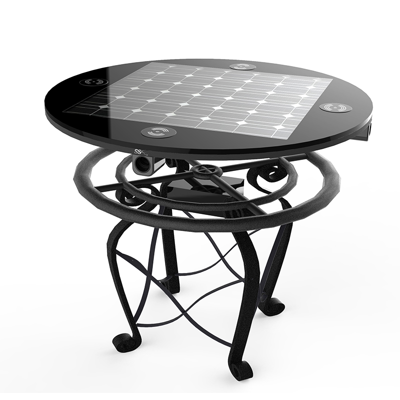 Mobilă multifuncţională Încarcă o masă alimentată cu energie solară cu wifi inteligentă